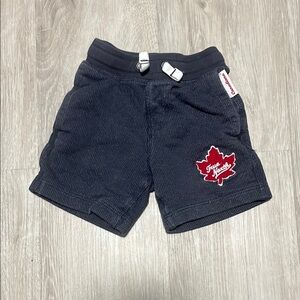 Kids Black Corduroy Shorts